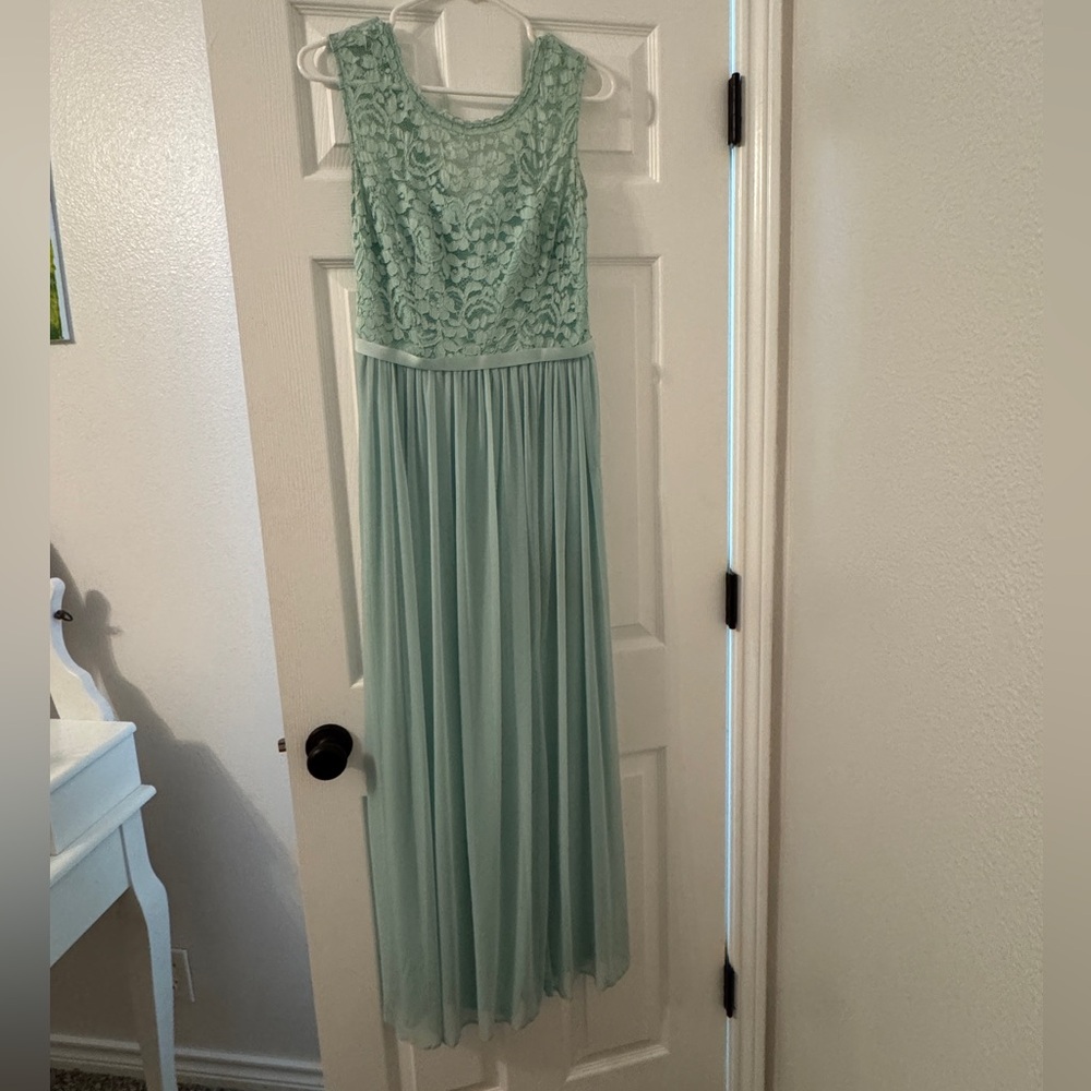 Mint Lace bridesmaid dress
